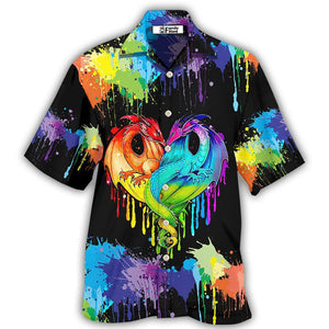 LGBT Pride Dragon Colorful - Hawaiian Shirt