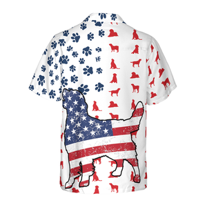 Labrador American Flag Hawaiian Shirt