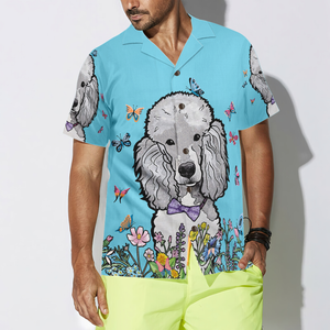 Lady Poodle & The Butterflies Hawaiian Shirt