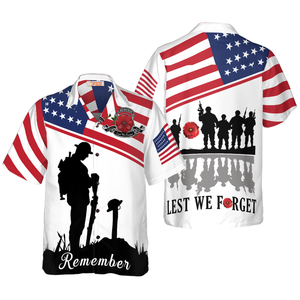 Veteran Shirt Lest We Forget - For Men And Women - Hawaiian Shirt