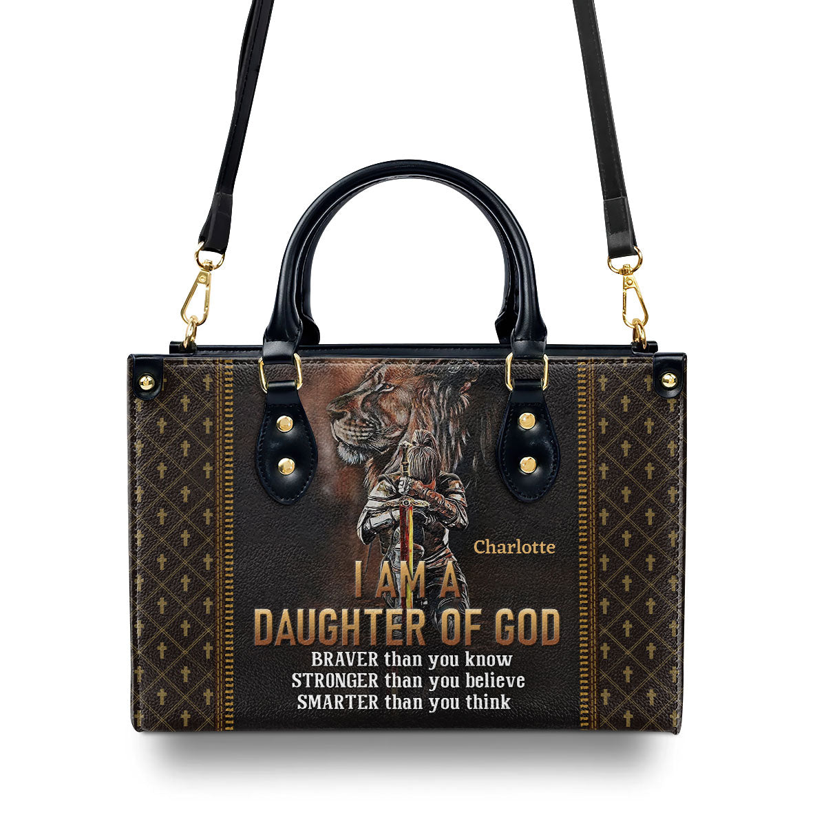 Lion_Leather_Handbag_ _I_Am_A_Daughter_Of_God_NHN155_3