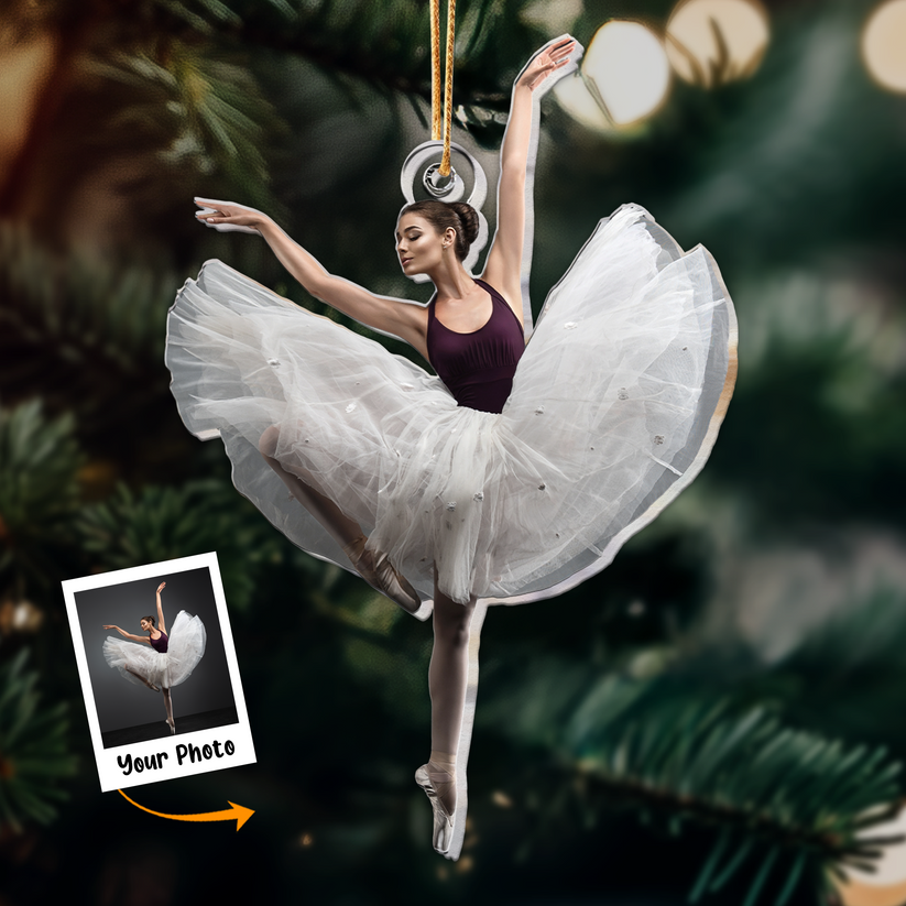 Avis89 Lovely Little Ballerina Dancing Ballet - Personalized Acrylic Photo Ornaments