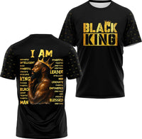 Black King Man  - African American T-Shirt - Gift for Black Dad, Grandpa, Husband