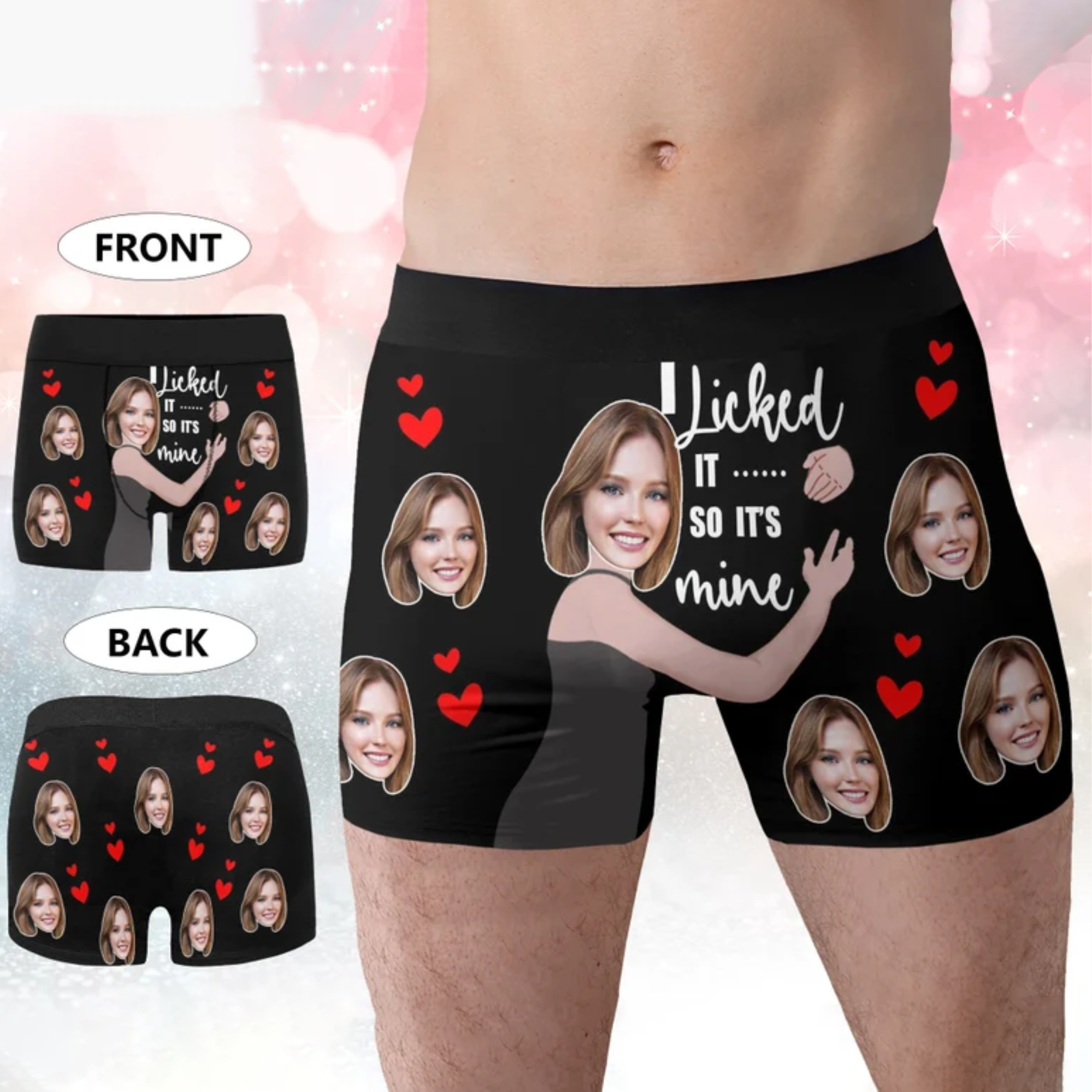 Custom Photo I Licked It So Its Mine - Gift For Husband, Boyfriend - Personalized Men's Boxer Briefs