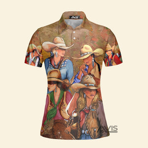 Cowboy Cowgirl Beauty Western Cowgirl - Women Polo Shirt