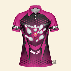 Avis89 This Is How I Roll Pink Bowling - Women Polo Shirt 