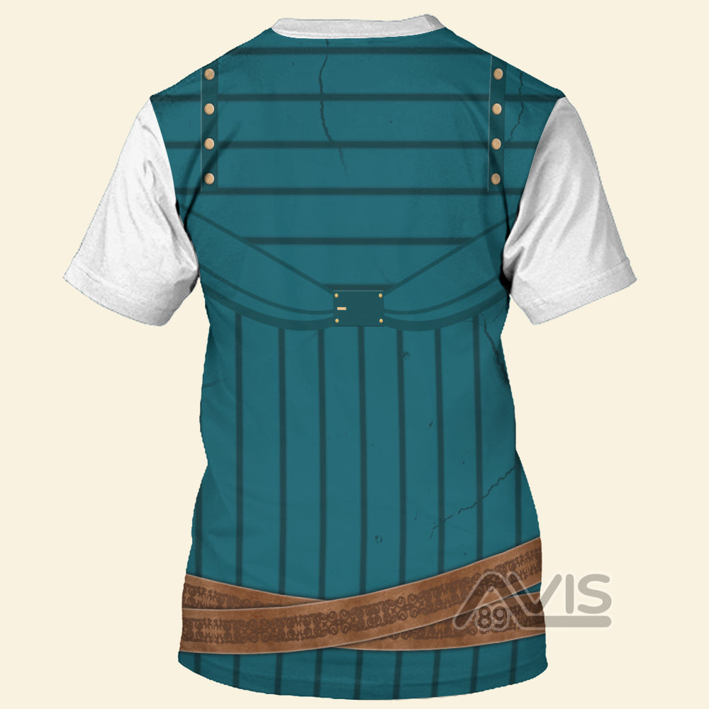 Avis89 The Flynn Tangled Cosplay Costume - 3D Tshirt