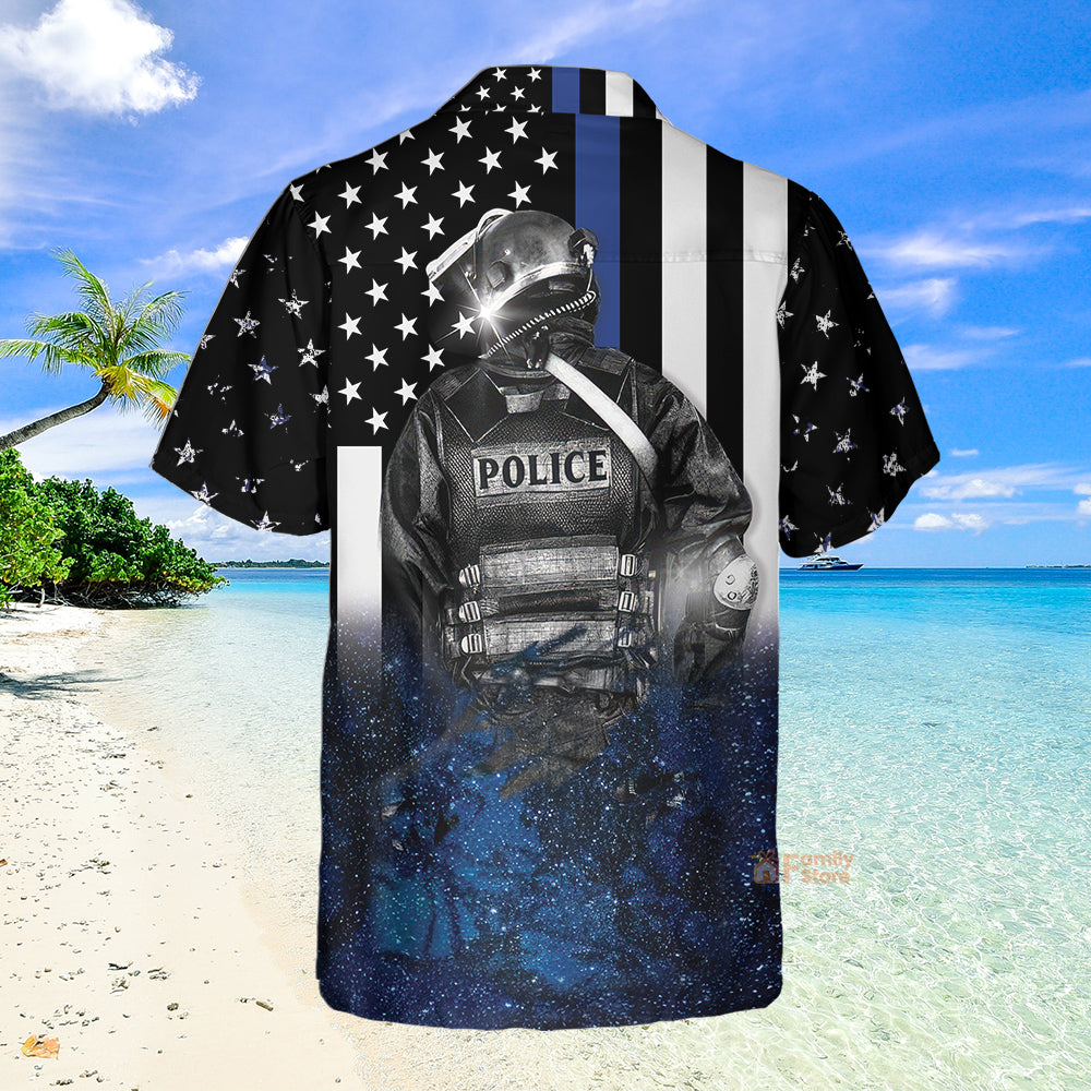 Proud Of Thin Blue Police Hawaiian 3D Hawaiian Shirt