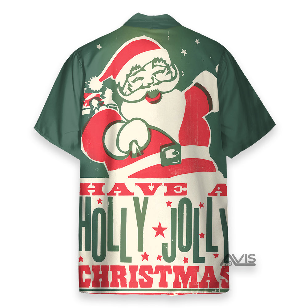 Christmas Holly Jolly Santa - For Men And Women - Hawaiian Shirt