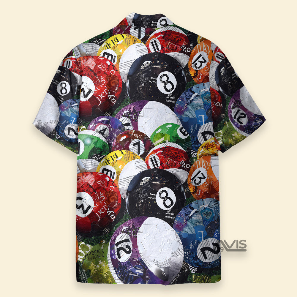 Billiard Balls Playing Pool - Hawaiian Shirt