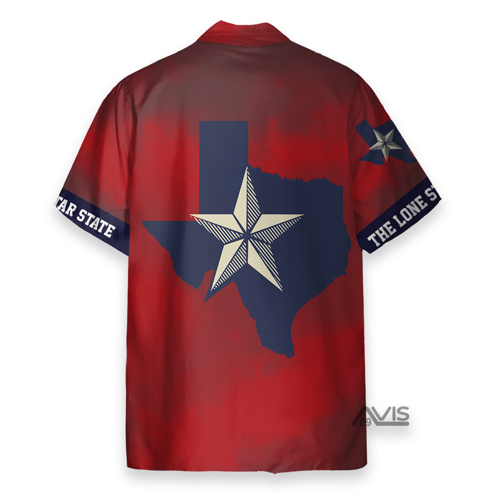 Red Ripped Flag Texas The Lone Star State Hawaiian Shirt