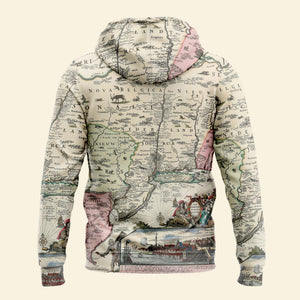 3D Vintage Map - Hoodie