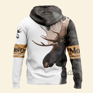 Avis89 Hunting Awesome 3D Moose - Hoodie