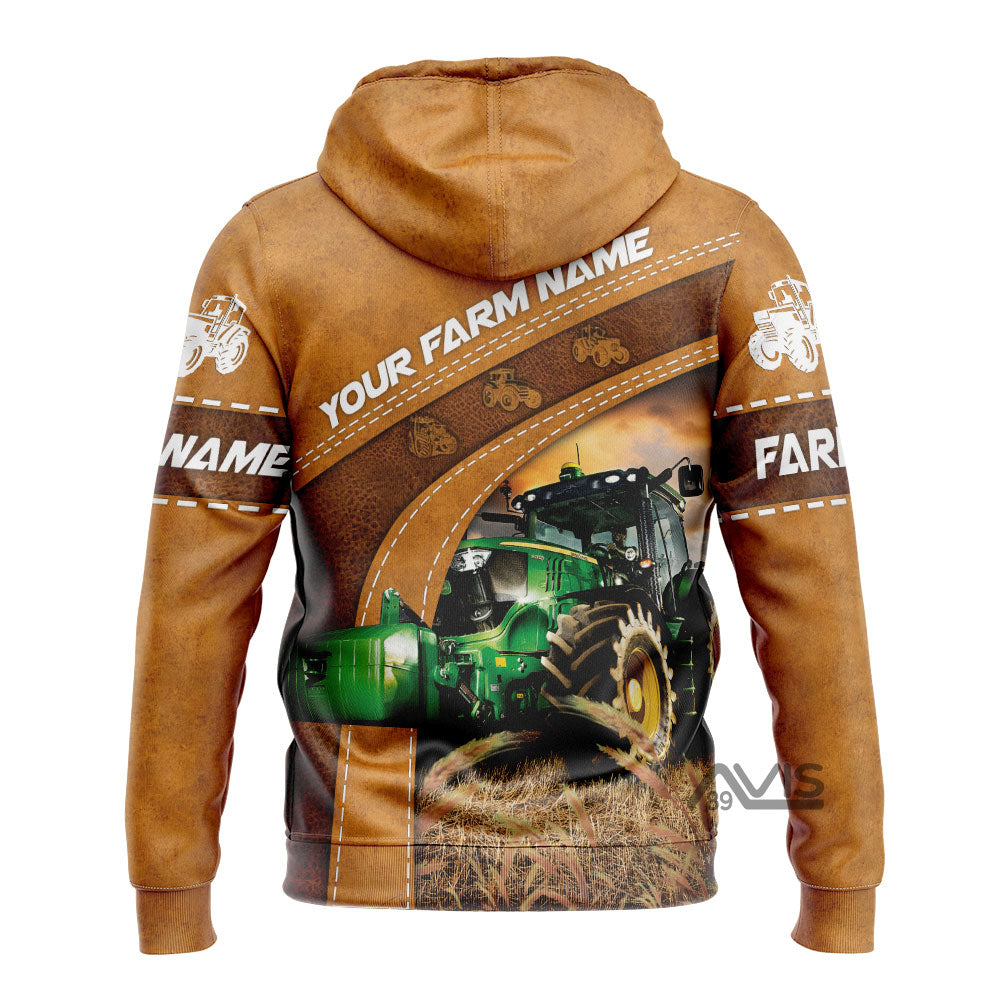 Personalized Name Uni 3D Tractor Flag Hoodie