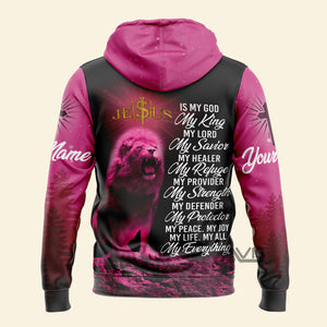 Avis89 Lion Jesus Is My Savior Christian - Personalized Hoodie