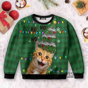 Cat Christmas Tree Ugly Sweater