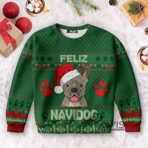 French Bulldog Feliz Navidog Ugly Christmas Sweater