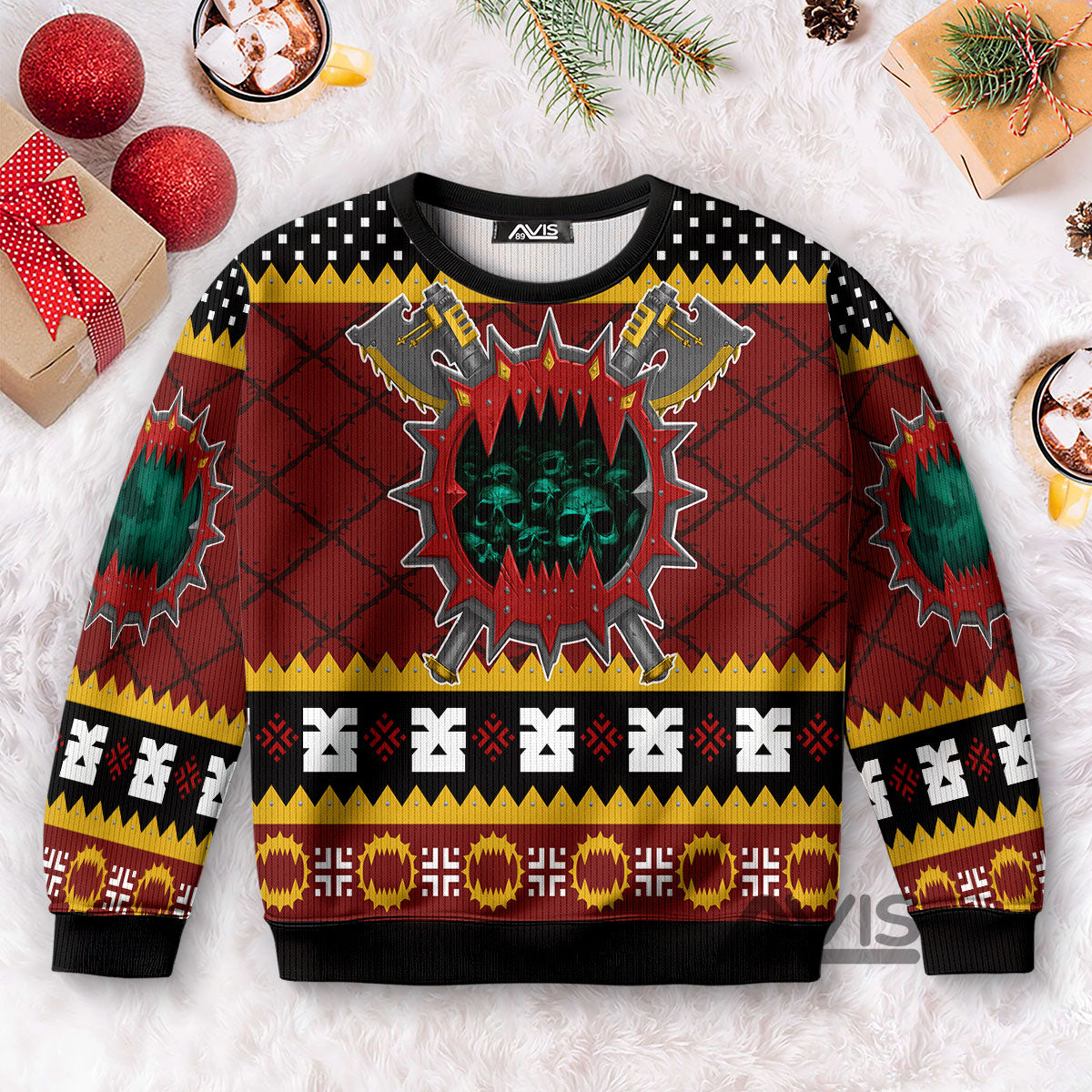 Warhammer Chaos Space Marine World Eaters Iconic - Ugly Christmas Sweater