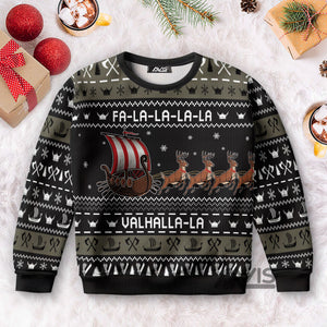 Fa-la-la-valhalla Viking Ugly Christmas Sweater