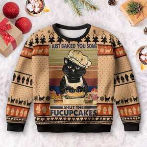 Shut The Fucupcakes Christmas Ugly Sweater