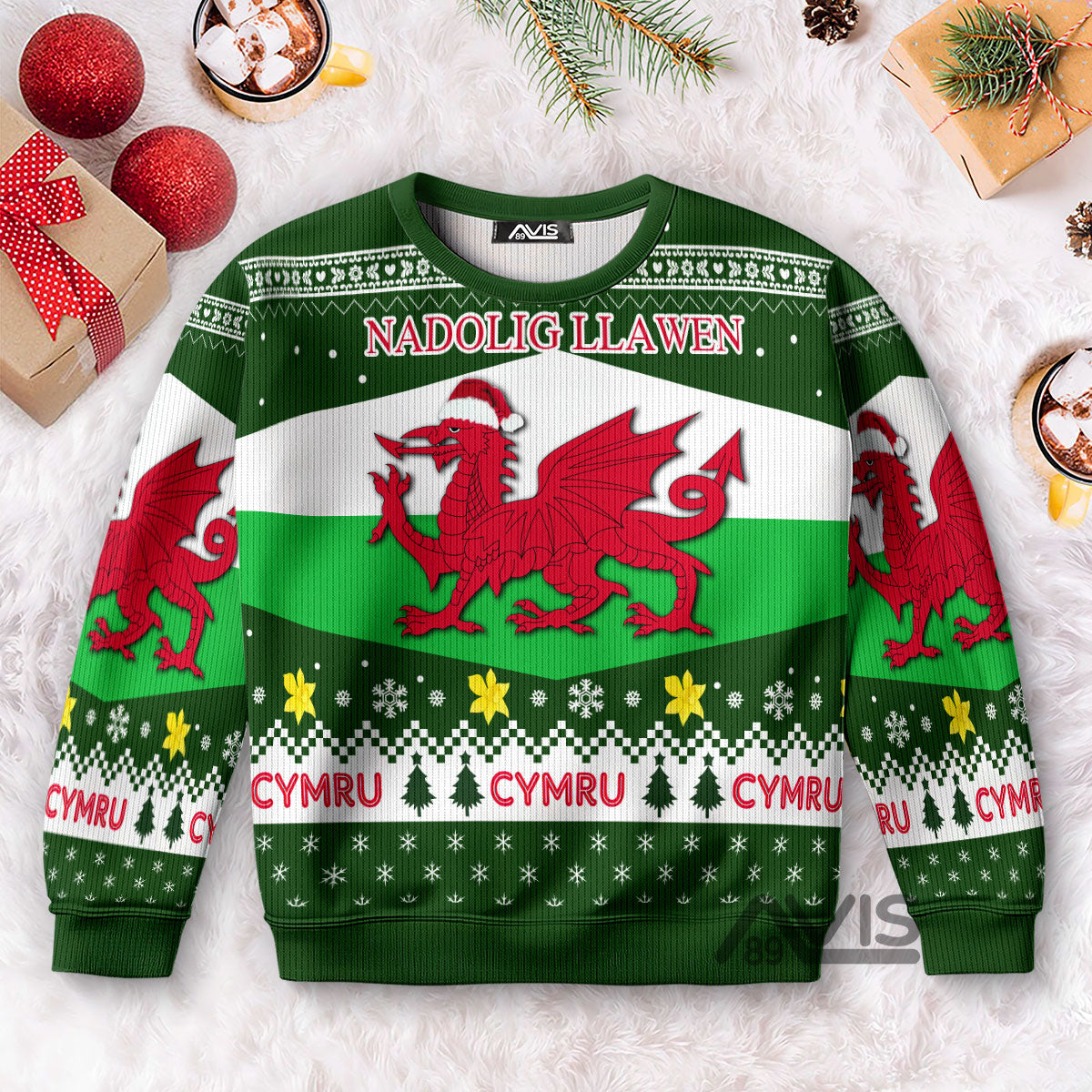 Wales Dragon - Ugly Christmas Sweater