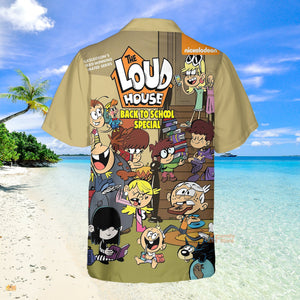 Loud House Men's Short Sleeve Aloha Hawaiian Shirt