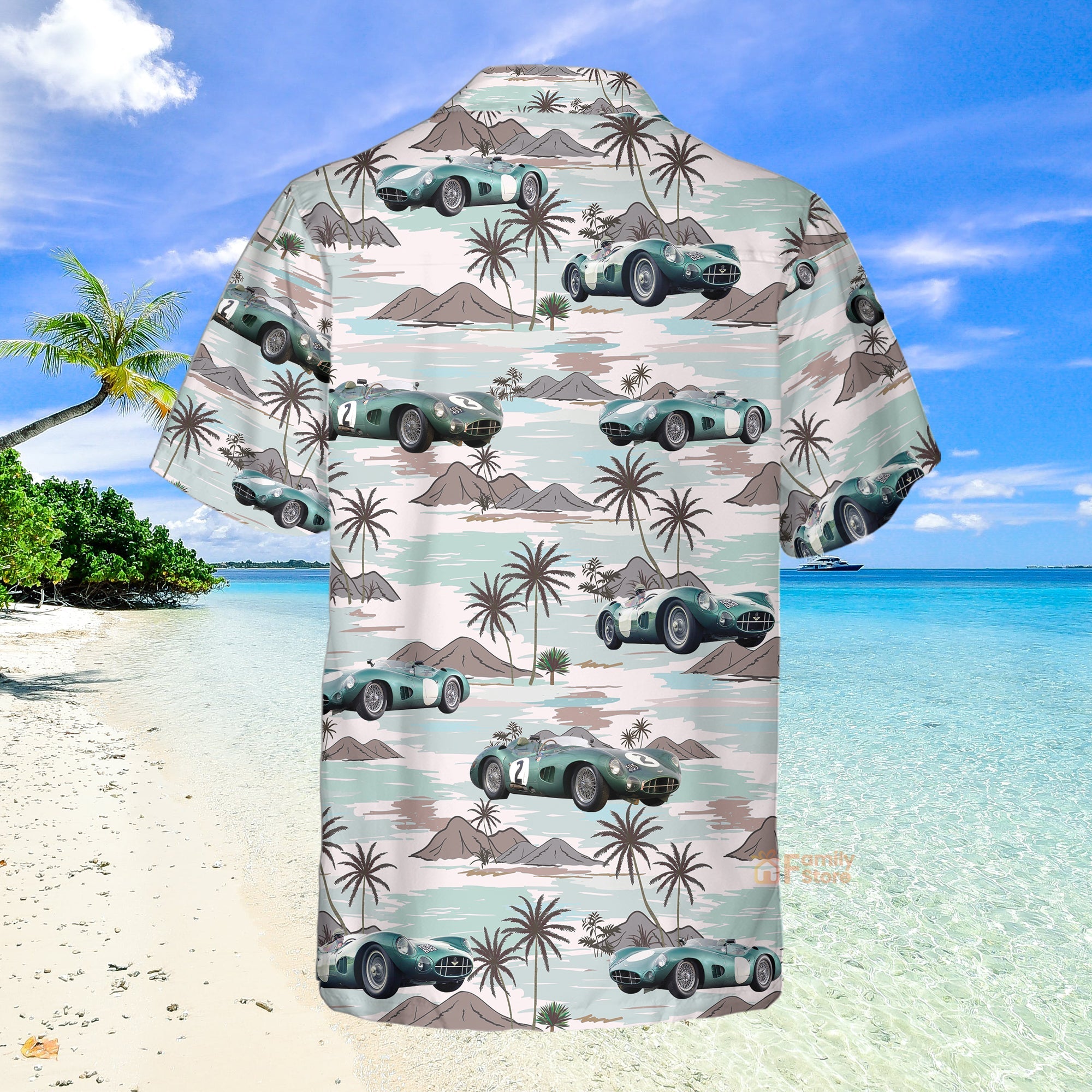 Aston Martin, Classic Automobile - Hawaiian Shirt