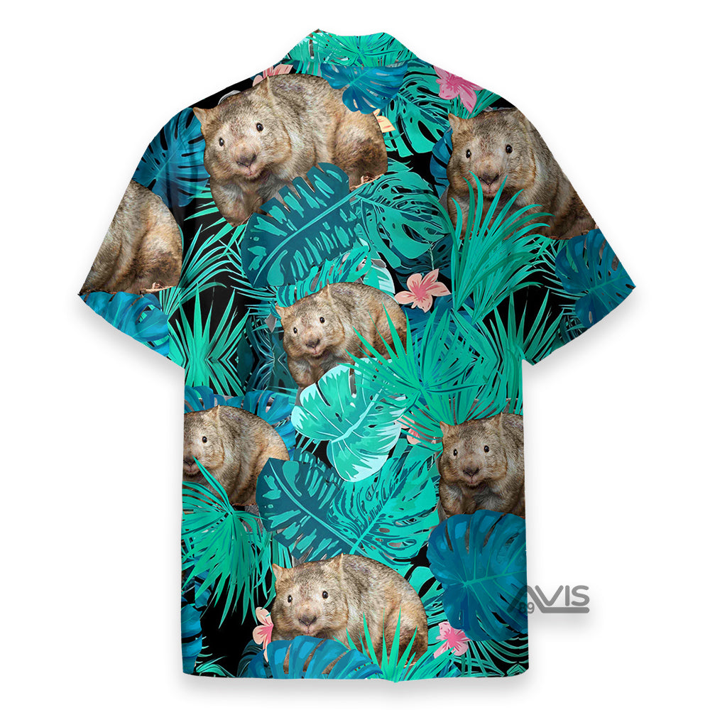 Wombat Tropical Leaves - Hawaiian Shirt