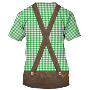 Halloween Oktoberfest Lederhosen Cosplay Costumes- 3D T-Shirt For Men