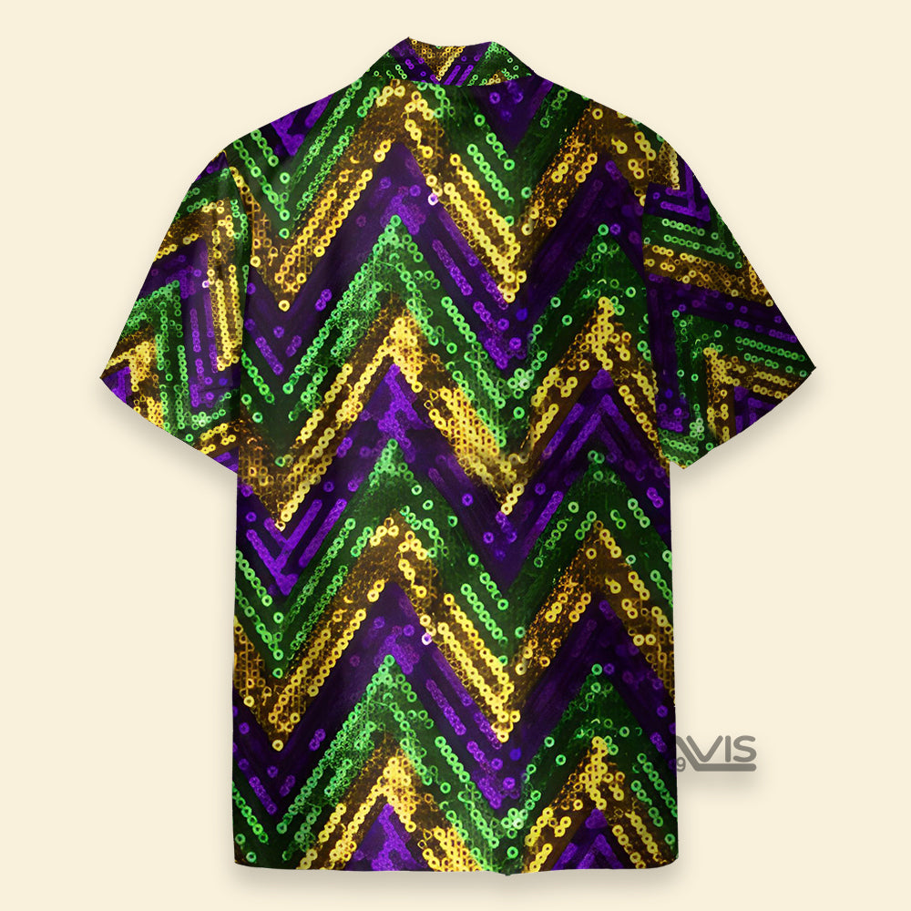 Mardi Gras Sequins Pattern - Hawaiian Shirt