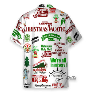 Christmas Vacation Funny Cartoon - Hawaiian Shirt