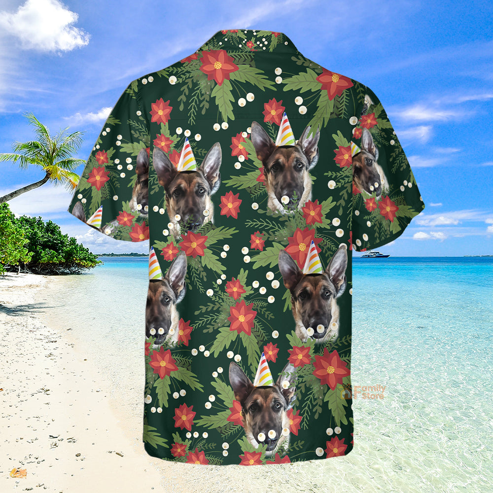 Custom Photo Christmas Golden Retriever - Hawaiian Shirt