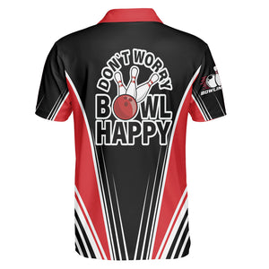 Don't Worry Bowling Happy Polo Shirt For Men