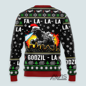 Fa La Funny Godzilla - Ugly Christmas Sweater