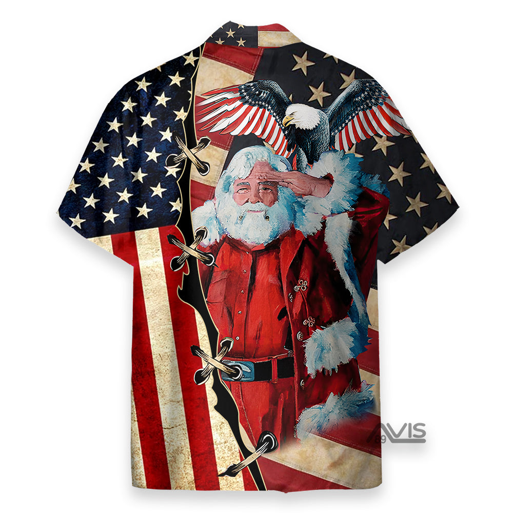 Christmas Patriot Panta Clause - Hawaiian Shirt