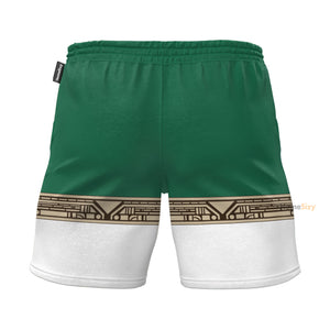 Power Ranger Zeo Green Cosplay Costume - Beach Shorts