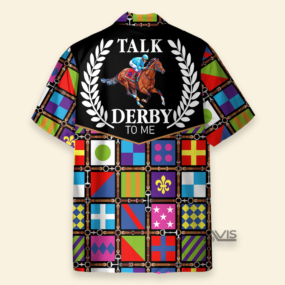 Avis Kentucky Derby Purple Talk Derby To Me Racing Horse - Hawaiian Shirt