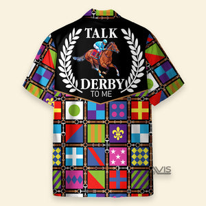 Avis Kentucky Derby Purple Talk Derby To Me Racing Horse - Hawaiian Shirt