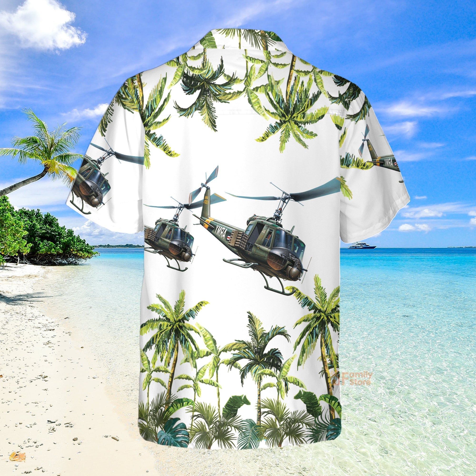 United States Army Helicopter Hawaiian Shirt