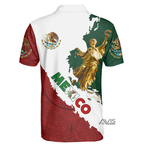 Personalized Mexico Eagle Mexican - Men Polo Shirt