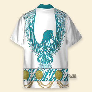 Elvis Turquoise Phoenix Costume - Hawaiian Shirt ELHS40