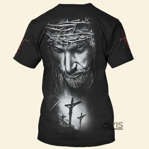 Avis89 Jesus Savior And Cross Dark Night - T-Shirt