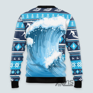 Jingle Bells Surfing Swells Christmas Funny Ugly Sweater