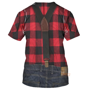 Halloween Lumberjack All Over Printed Costume Cosplay - T-Shirt