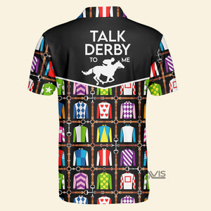 Talk Derby To Me Jockey Uniform Kentucky Derby - Men Polo Shirt