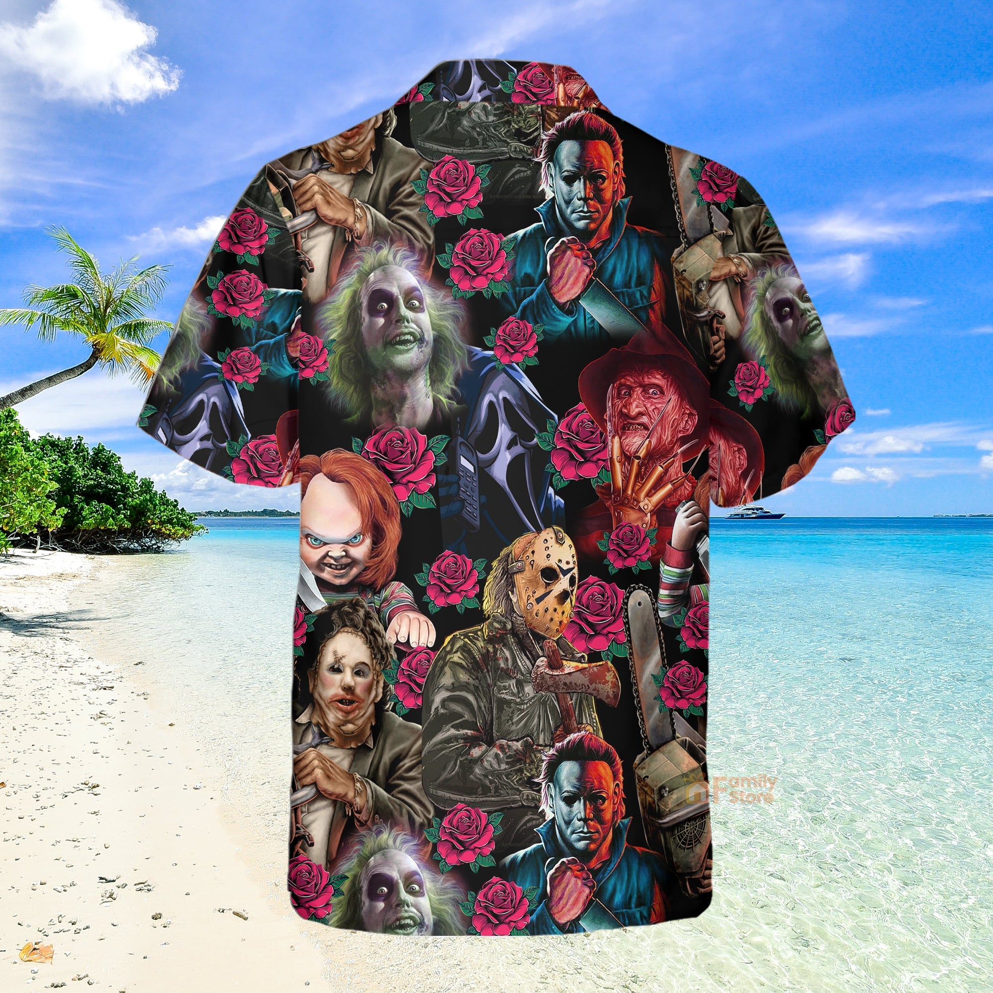 Halloween Horror Movie Scary Tropical Style - Hawaiian Shirt