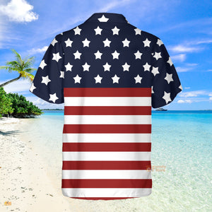 Muscle Flag Chest Pocket Costume Cosplay - Hawaiian Shirt