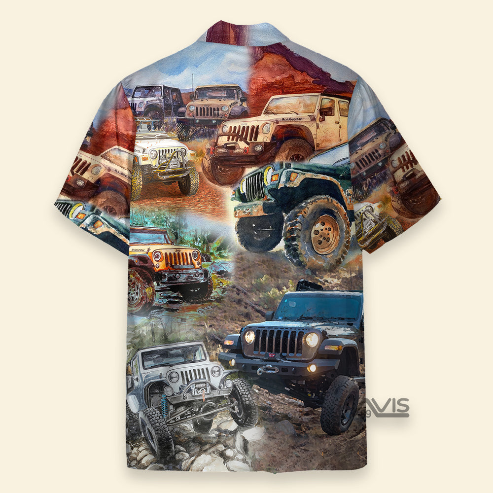 Jeep Painting Classic Jeep Vintage - Hawaiian shirt