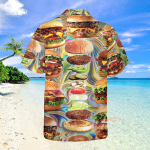 Food Lover My Love Is For Hamburger Hawaiian Shirt