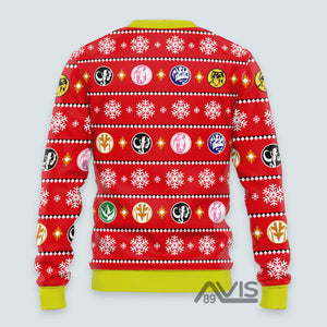 Mighty Morphin Power Rangers - Costume Ugly Christmas Sweater